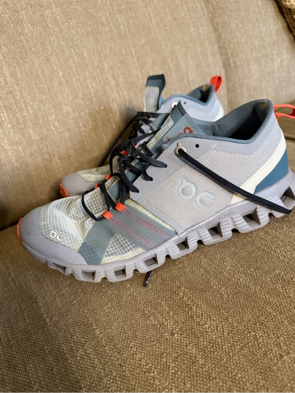 On Running Cloud X Shift Women's 10.5 Alloy Red Gray Athletic Training Shoes
